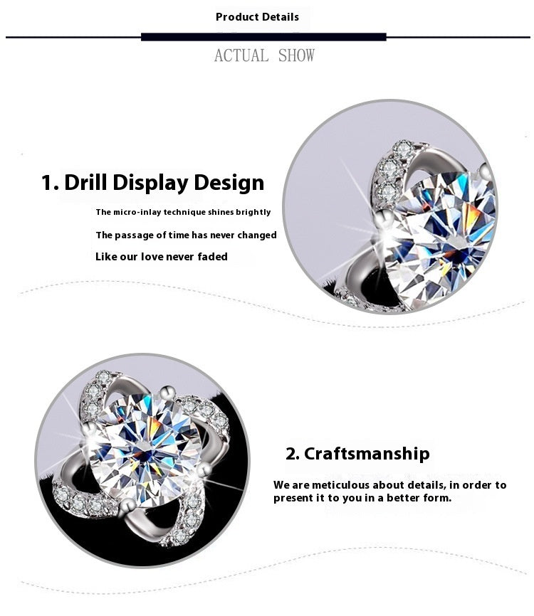 Romantic Curves Moissanite & Silver Earrings