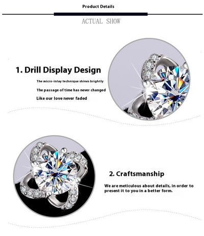 Romantic Curves Moissanite & Silver Earrings