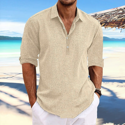 Hemp Long-Sleeve Casual Shirt