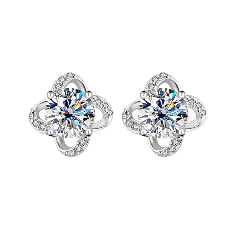 Romantic Curves Moissanite & Silver Earrings
