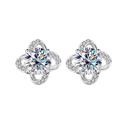 Romantic Curves Moissanite & Silver Earrings