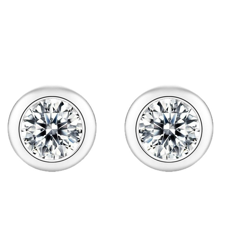 Stunning Moissanite stud Earrings S925 Silver