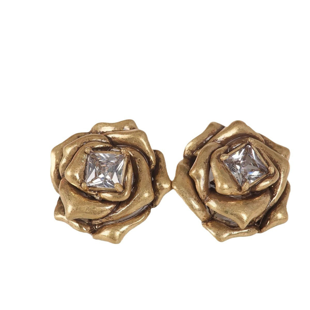 Golden Rose Earrings