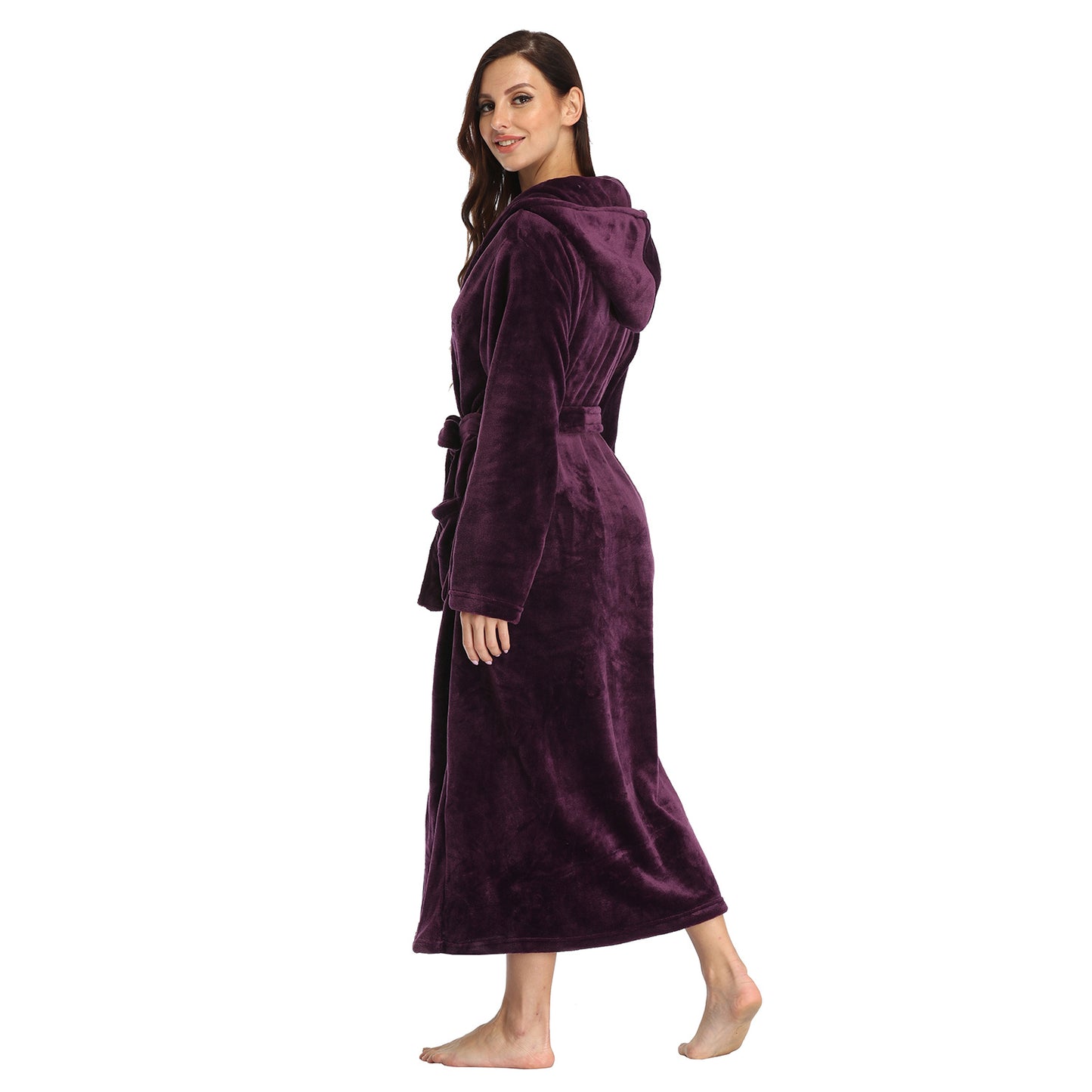 Royal Purple Fleece Robe