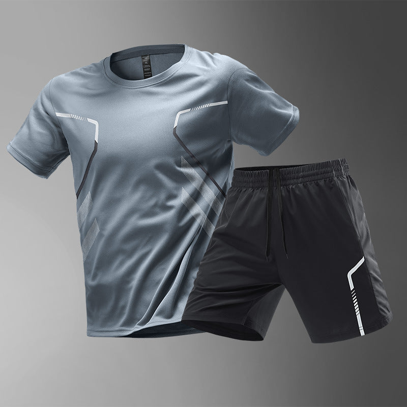Quick-Dry Breathable Workout Tee & Shorts