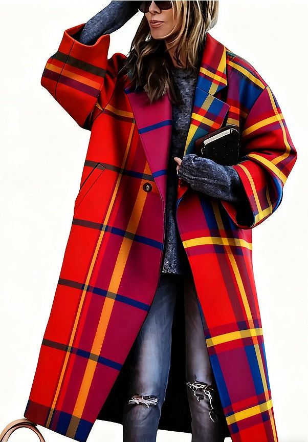 Boho Plaid Coat