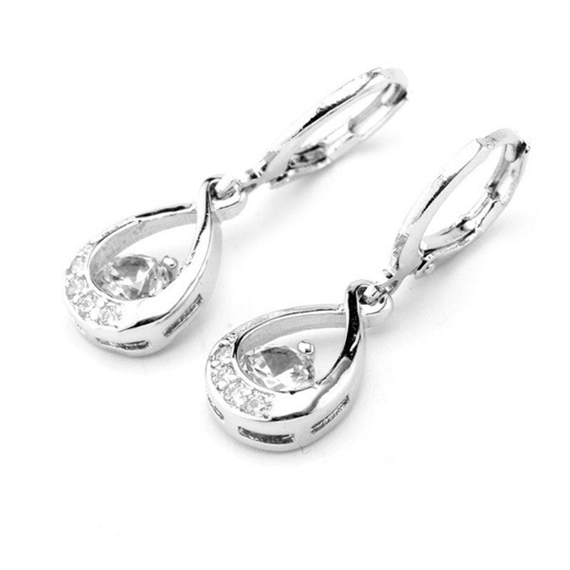 Everyday Wear Zircon Water Drop Earrings