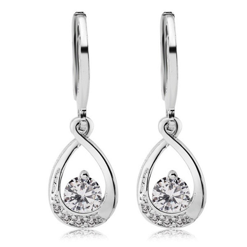 Everyday Wear Zircon Water Drop Earrings