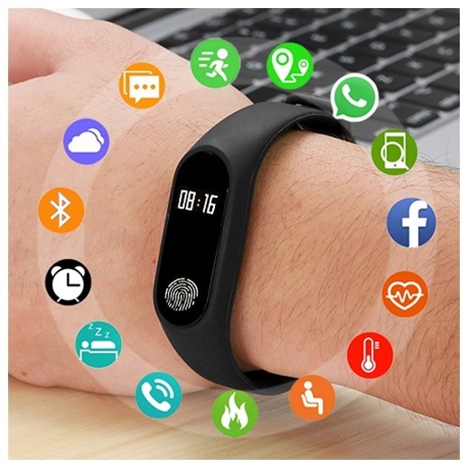 Ultra Thin Fitness Bracelet with Bluetooth Capability