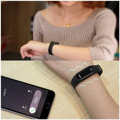 Ultra Thin Fitness Bracelet with Bluetooth Capability