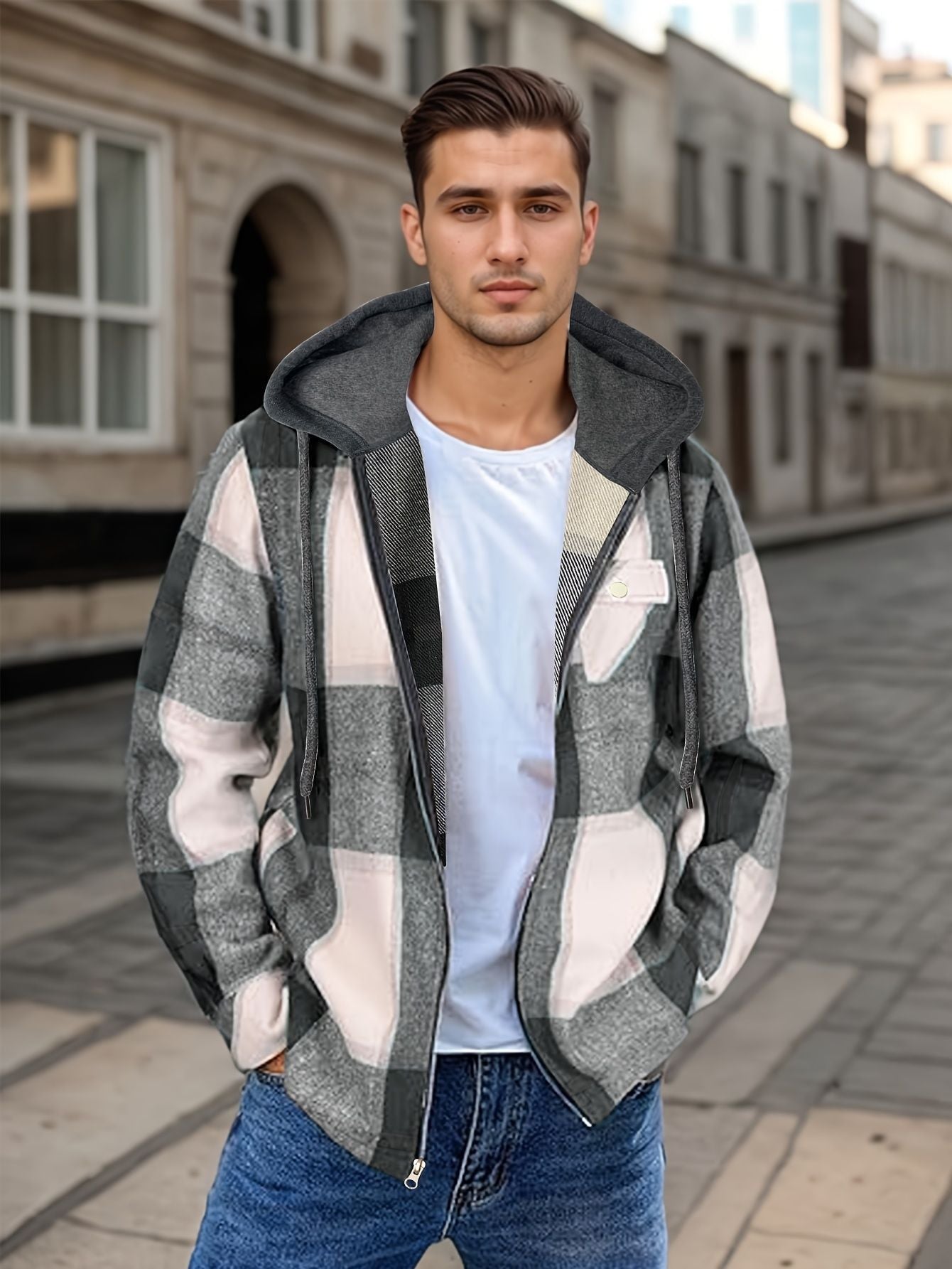 Flannel Hooded Jacket