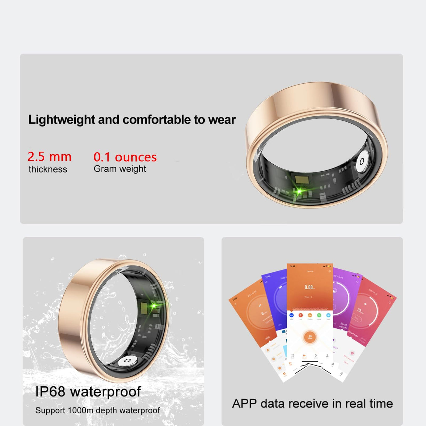 Health & Fitness Monitoring Smart Ring