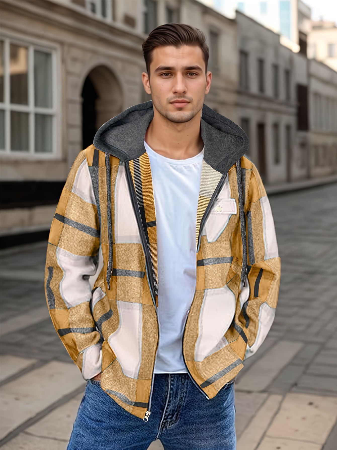 Flannel Hooded Jacket