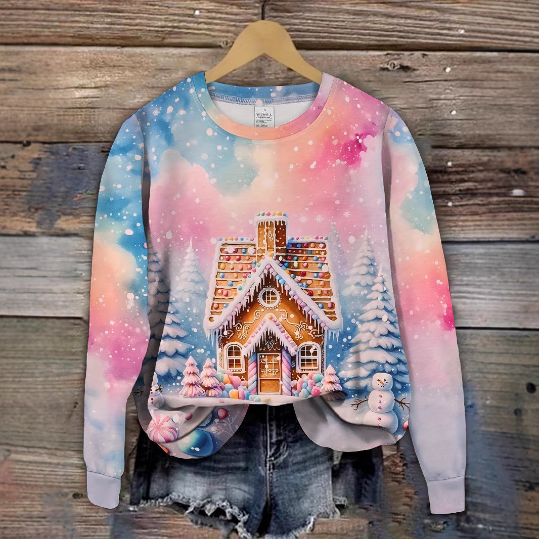 Whimsical Gingerbread House Sweatshirt