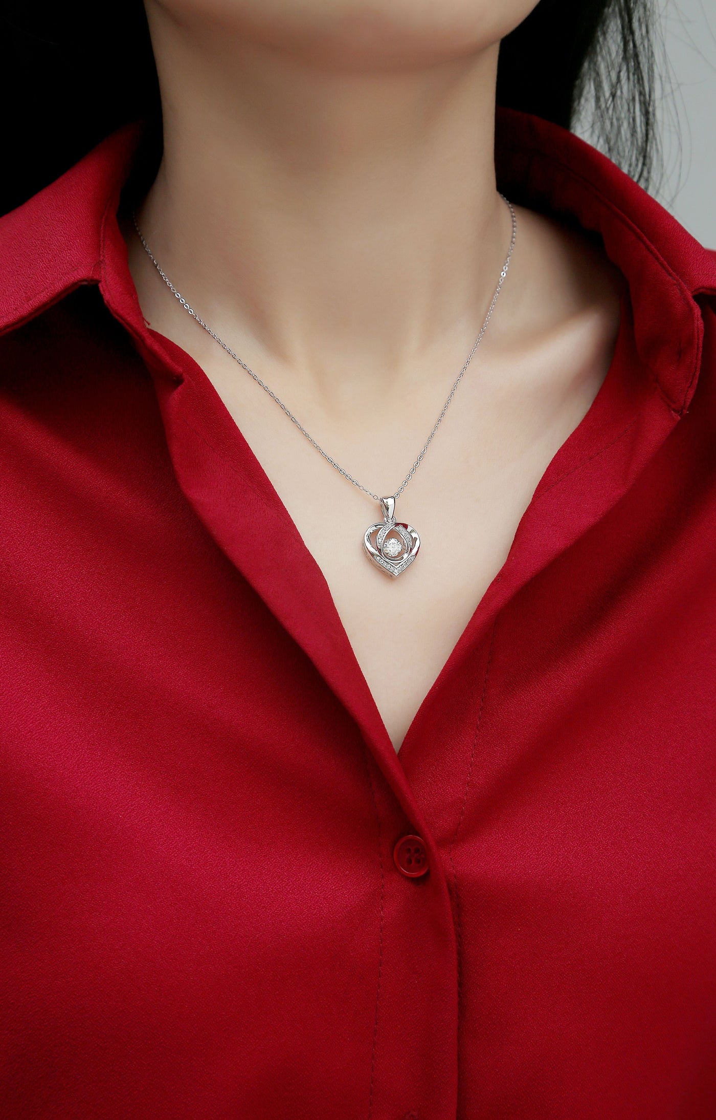 Moissanite Sterling Silver Necklace