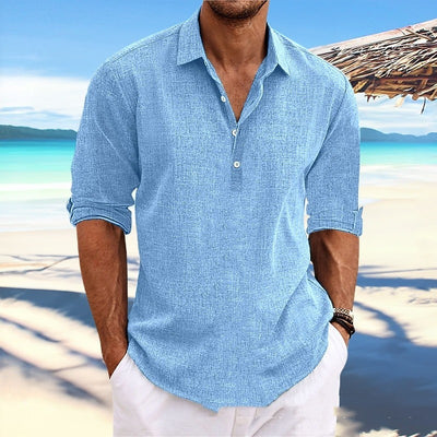 Hemp Long-Sleeve Casual Shirt