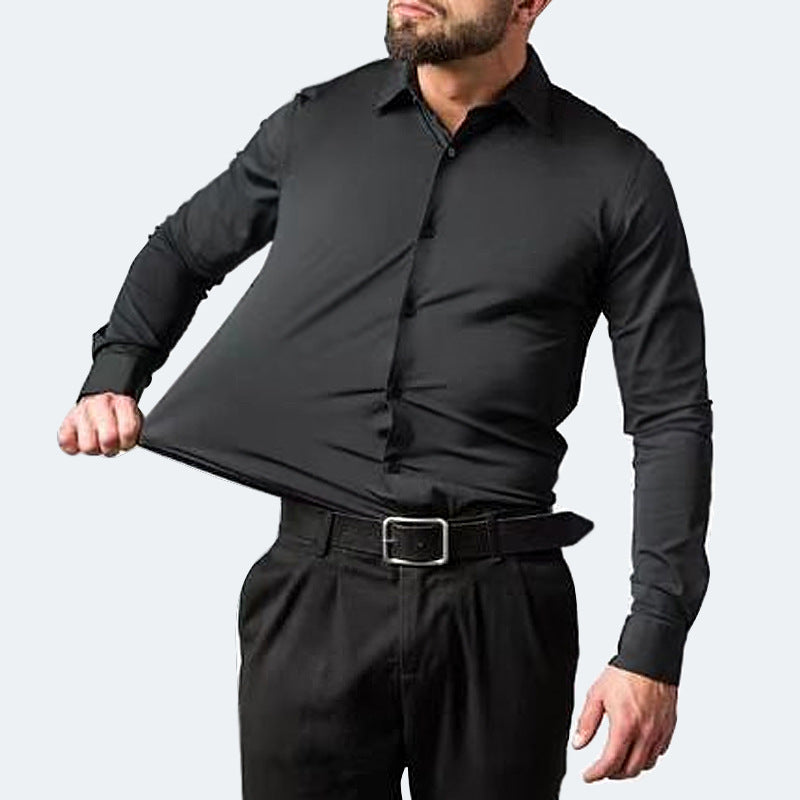 Stretch Fit Formal Wear Collared Shirt