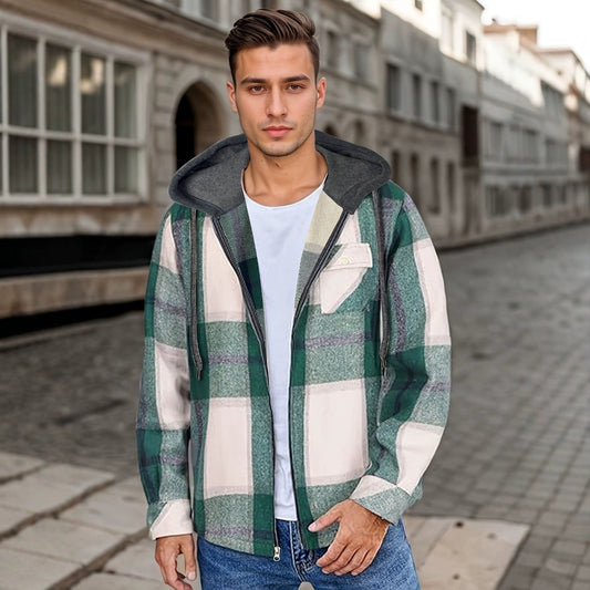 Flannel Hooded Jacket