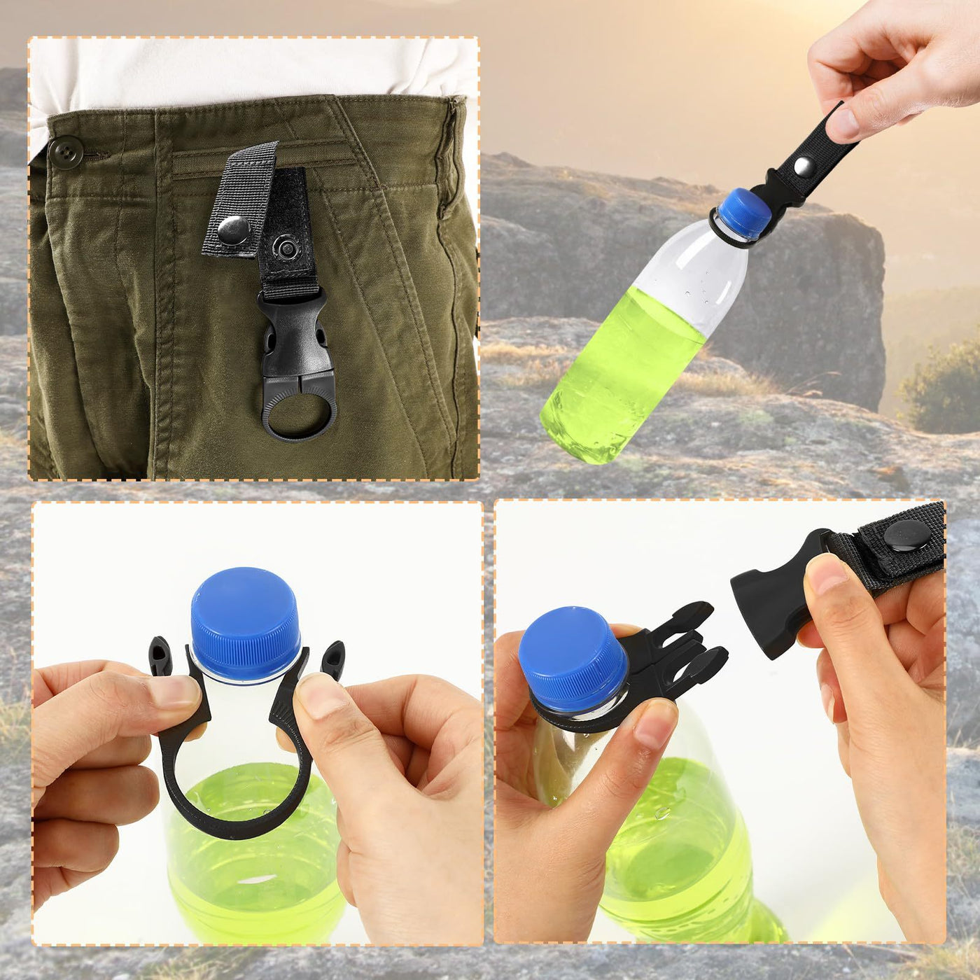 4pcs Plastic Bottle Hook Portable Bottle Holder