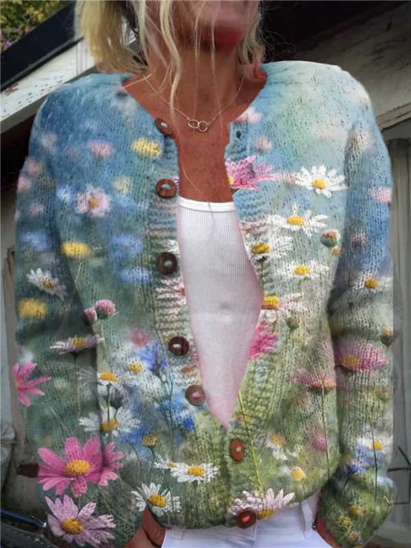Boo-tiful Cardigan – Flowers pattern