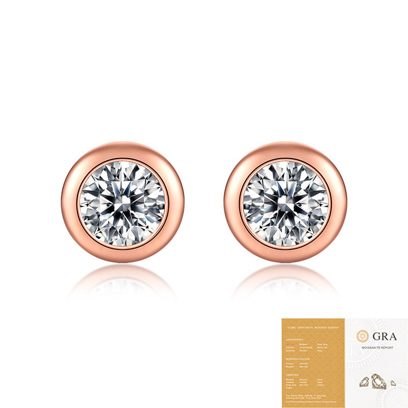 Stunning Moissanite stud Earrings S925 Silver