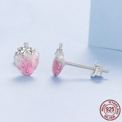 Strawberry Sweetness Stud Earrings