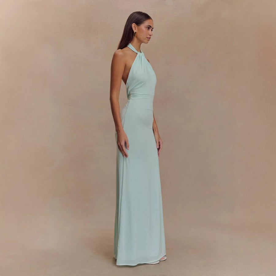 Luxury Full Length Halter Gown