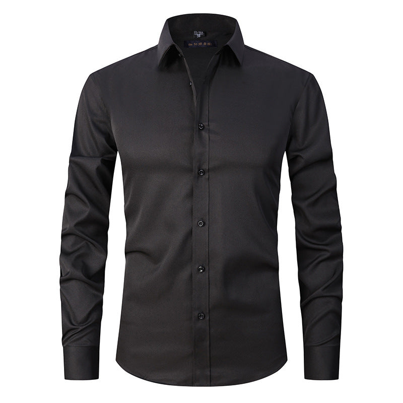 Stretch Fit Formal Wear Collared Shirt