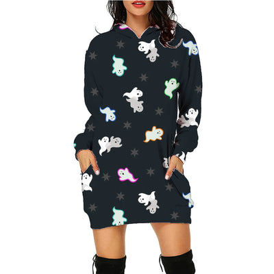 Super Snuggly Haunted Halloween Long Hoodie