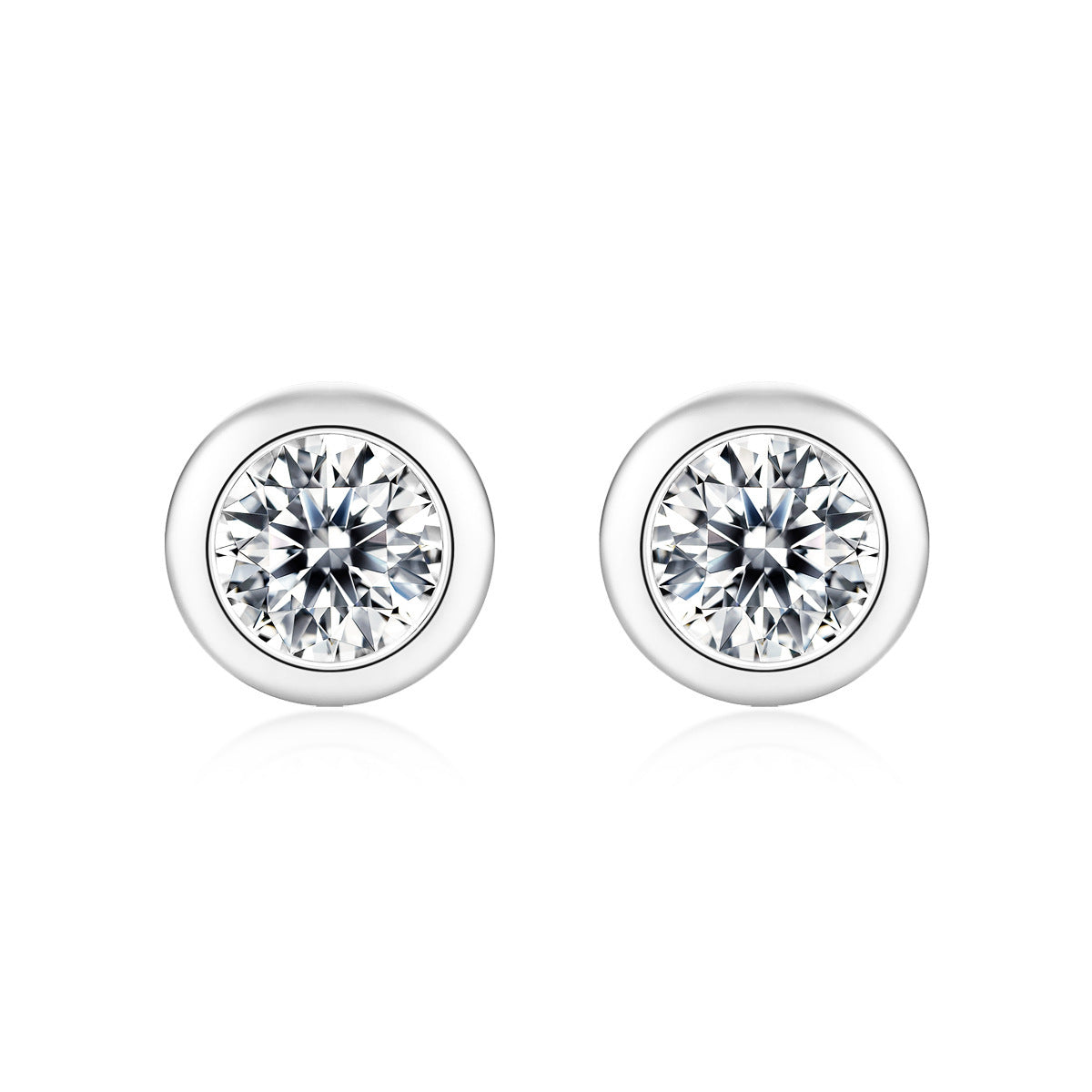 Stunning Moissanite stud Earrings S925 Silver