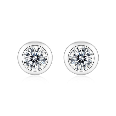 Stunning Moissanite stud Earrings S925 Silver