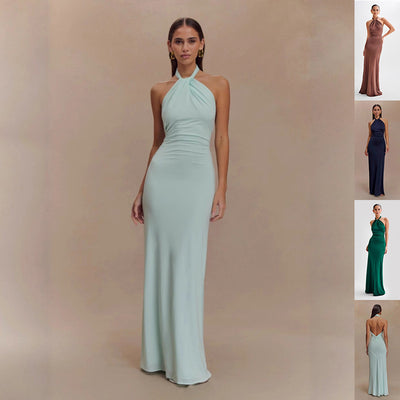 Luxury Full Length Halter Gown