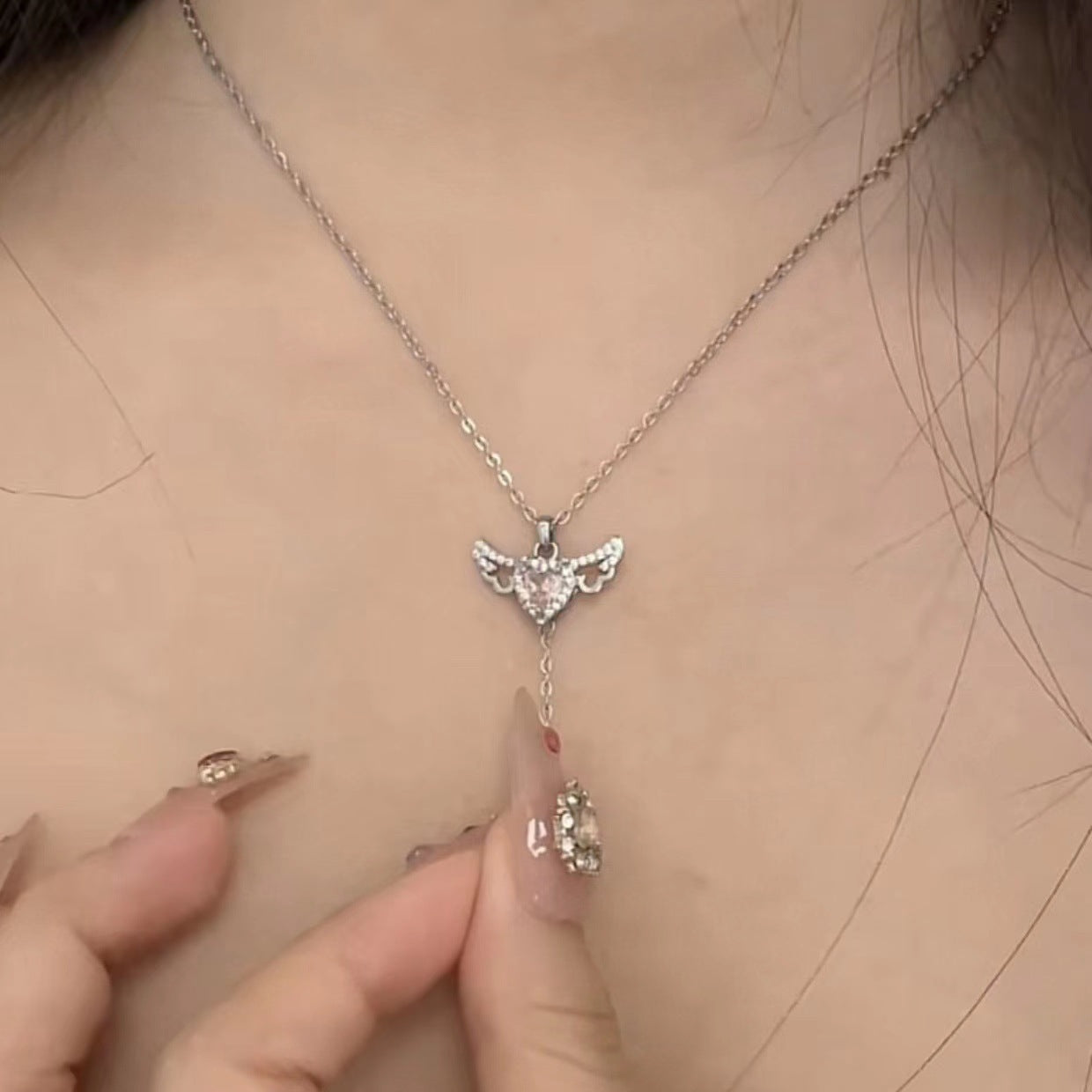 Moving Angel Wings Necklace