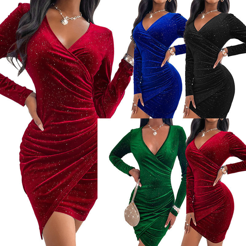 Sexy Long Sleeved Mini Dress