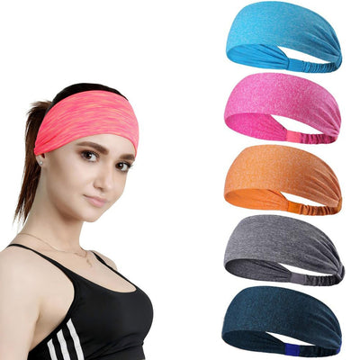 5-Pack Unisex Sports Fitness Headbands/Sweatbands
