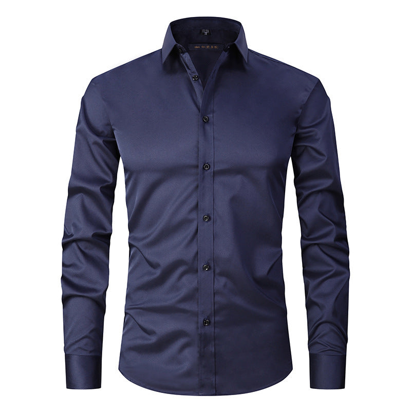 Stretch Fit Formal Wear Collared Shirt