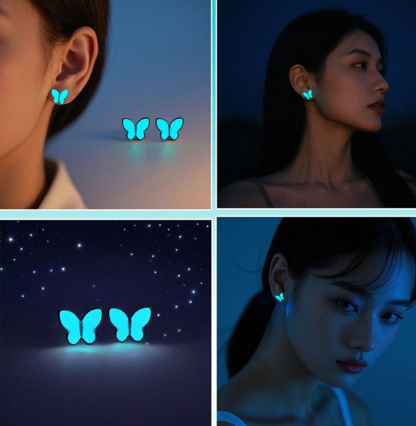 Light-emitting Butterfly Luminous Earrings