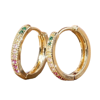 Colorful Gold Hoops
