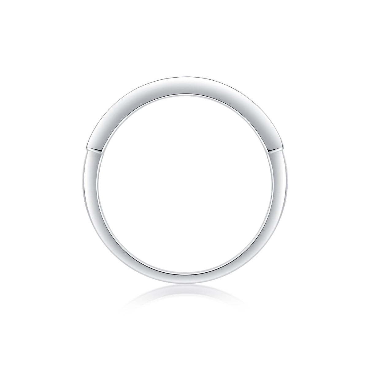 Lux Inlayed Moissanite Silver Ring