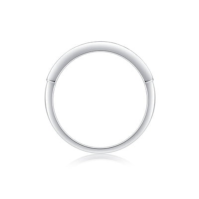 Lux Inlayed Moissanite Silver Ring