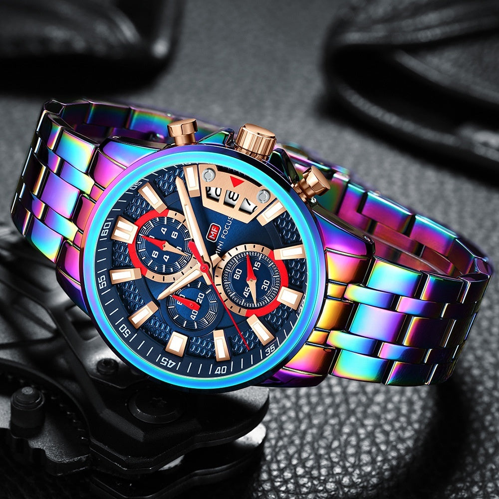 Waterproof Quartz Magic Color Shell Wrist Watch