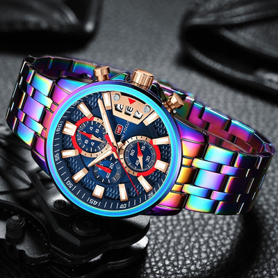 Waterproof Quartz Magic Color Shell Wrist Watch