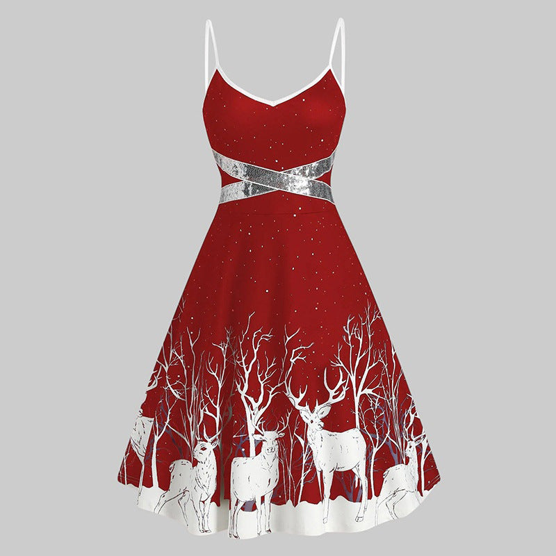 Reindeer Christmas Dress