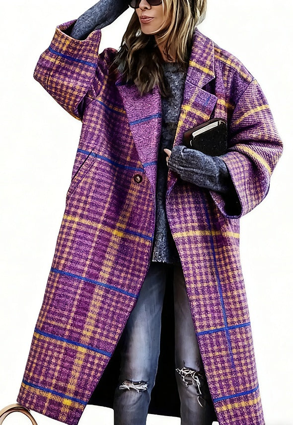 Boho Plaid Coat