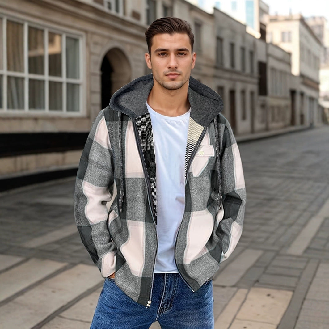 Flannel Hooded Jacket