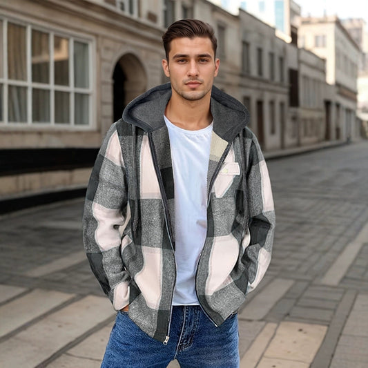 Flannel Hooded Jacket