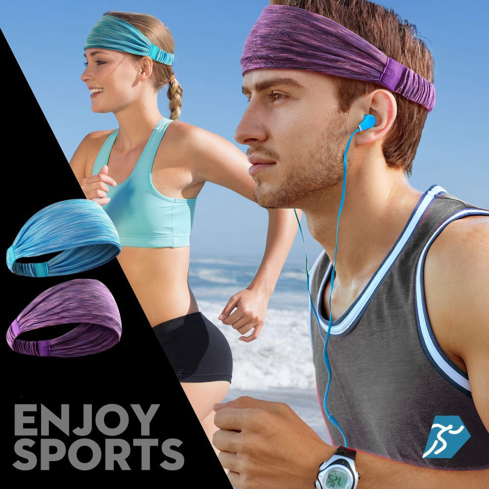 5-Pack Unisex Sports Fitness Headbands/Sweatbands