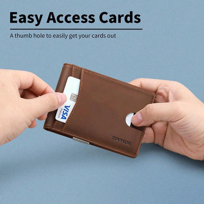Slim Bifold Wallet with Money Clip
