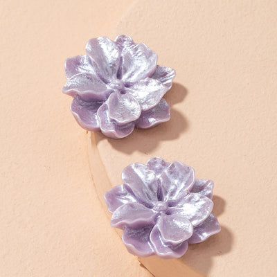 Resin Rose Earrings