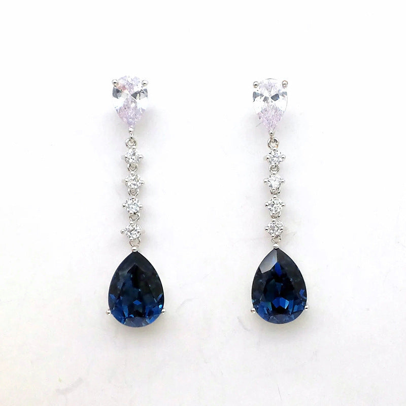 Elegant Sapphire Drop Earrings